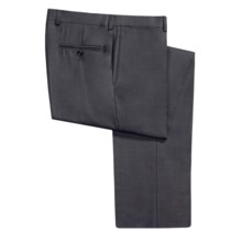 Riviera Armando Tonal Check Dress Pants - Wool (For Men) in Grey - Closeouts