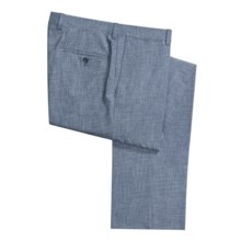 Riviera Armando Wool Dress Pants - Flat Front (For Men) in Heathered Blue - Closeouts