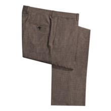 Riviera Armando Wool Dress Pants - Flat Front (For Men) in Heathered Brown - Closeouts