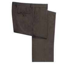 Riviera Armando Wool Mini-Check Pants - Flat Front (For Men) in Brown - Closeouts