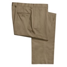 Riviera Cotton Twill Pants - Flat Front, Button Welt Pockets (For Men) in Tan - Closeouts