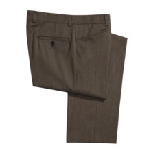 Riviera Covert Twill Dress Pants - Wool Blend, Flat Front (For Men) in Brown - Closeouts