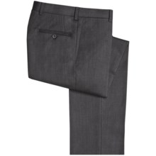 Riviera Harvey Dress Pants - Wool Gabardine, Flat Front (For Men) in Grey - Closeouts