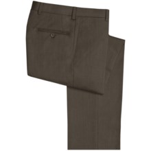 Riviera Harvey Dress Pants - Wool Gabardine, Flat Front (For Men) in Olive - Closeouts