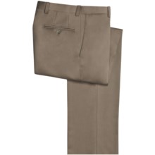 Riviera Harvey Dress Pants - Wool Gabardine, Flat Front (For Men) in Taupe - Closeouts
