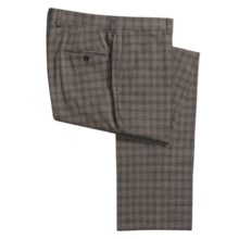 Riviera Harvey Plaid Dress Pants - Flat Front (For Men) in Brown - Closeouts