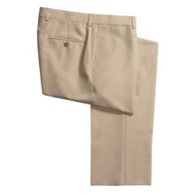 Riviera Micro-Twill Dress Pants - Flat Front (For Men) in Tan - Closeouts