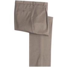 Riviera Simon Dress Pants - Wool Gabardine, Single Pleat (For Men) in Taupe - Closeouts