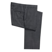 Riviera Spencer Check Dress Pants - Wool (For Men) in Charcoal/Blue - Closeouts