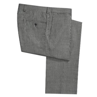 Riviera Spencer Houndstooth Dress Pants - Wool (For Men) in Taupe/Black
