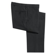 Riviera Stripe Pants - Wool, Flat Front (For Men) in Black - Closeouts