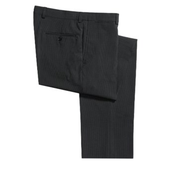 Riviera Stripe Pants - Wool, Flat Front (For Men) in Black