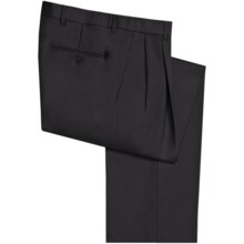 Riviera Victor Dress Pants - Wool, Pleated (For Men) in Black - Closeouts