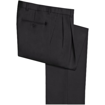 Riviera Victor Dress Pants - Wool, Pleated (For Men) in Black