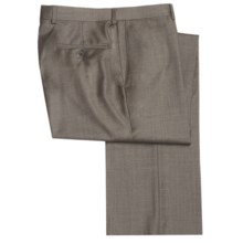 Riviera Wool Fancy Neat Dress Pants - Flat Front (For Men) in Brown - Closeouts