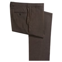 Riviera Wool High-Performance Pants - Flat Front (For Men) in Brown - Closeouts