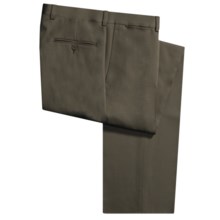 Riviera Wool Nano Flat Front Gabardine Pants (For Men) in Forest - Closeouts