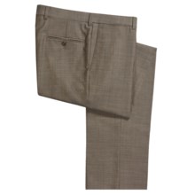 Riviera Wool Structured Neat Dress Pants (For Men) in Taupe - Closeouts