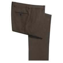 Riviera Wool Twill Pants - Flat Front (For Men) in Brown - Closeouts