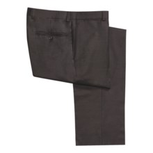 Riviera Worsted Wool Flannel Dress Pants - Flat Front (For Men) in Brown - Closeouts