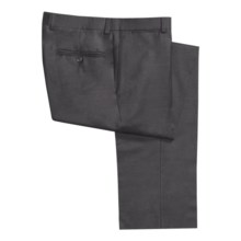 Riviera Worsted Wool Flannel Dress Pants - Flat Front (For Men) in Medium Grey - Closeouts