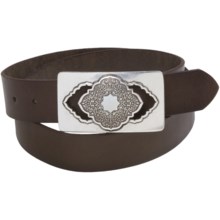 Robert Graham Awondo Belt - Leather (For Men) in Dark Brown - Closeouts