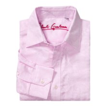 Robert Graham Big Bamboo Sport Shirt - Linen-Cotton, Tonal Paisley, Long Sleeve (For Men) in Pink - Closeouts