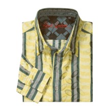 Robert Graham Ciguayo Sport Shirt - Silk-Cotton, Long Sleeve (For Men) in Charcoal - Closeouts