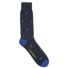 Robert Graham Cotton Guitar Socks (For Men) in Dark Blue W/ Guitar Pattern - Closeouts