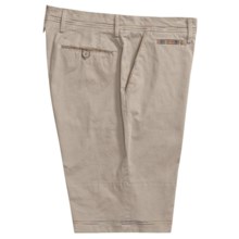 Robert Graham Cyclone Chino Shorts - Flat Front, Contrasting Roll-Up Trim (For Men) in Bone - Closeouts