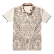 Robert Graham Dynamite Abstract Paisley Polo Shirt - Short Sleeve (For Men) in White - Closeouts