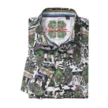 Robert Graham Extempo Sport Shirt - Long Sleeve (For Men) in White/Black - Closeouts