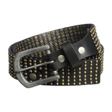 Robert Graham Jackman Leather Belt - Antique Nickel Buckle (For Men) in Black - Closeouts