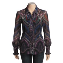 Robert Graham Juniper Georgette Shirt - Long Sleeve (For Women) in Multi - Closeouts