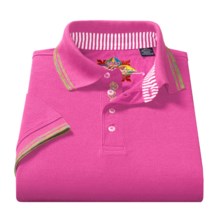 Robert Graham Pima Cotton Polo Shirt - Short Sleeve (For Men) in Pink - Closeouts