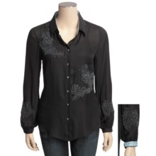 Robert Graham Sierra Silk Shirt - Long Sleeve (For Women) in Black - Closeouts