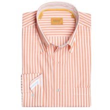 Robert Talbott Awning Stripe Sport Shirt - Long Sleeve (For Men) in Orange - Closeouts