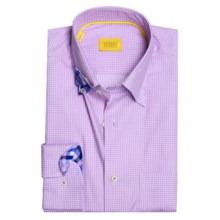 Robert Talbott Cotton Check Sport Shirt - Long Sleeve (For Men) in Lilac - Closeouts