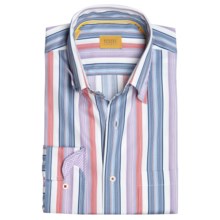 Robert Talbott Multi-Stripe Sport Shirt - Long Sleeve (For Men) in White/Coral/Charcoal - Closeouts