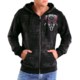 Rock & Roll Cowboy Distressed Screenprint Hoodie Sweatshirt - Zip Front (For Men)