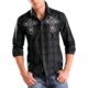 Rock & Roll Cowboy Lurex® Plaid Western Shirt - Woven Cotton, Snap Front, Long Sleeve (For Men)