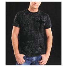 Rock & Roll Cowboy Tribal Cross and Bull Skull T-Shirt - Short Sleeve (For Men) in Black - Closeouts