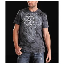 Rock & Roll Cowboy Tribal Cross T-Shirt - Short Sleeve (For Men) in Steel - Closeouts