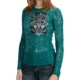 Rock & Roll Cowgirl Burnout Applique Shirt - Long Sleeve (For Women)