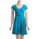 Rock & Roll Cowgirl Fleur-De-Lis Rose Dress - Empire Waist, Short Sleeve (For Women)