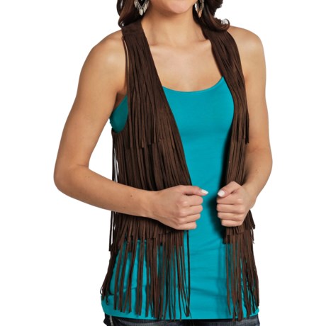 Rock and Roll Cowgirl Fringed Vest For Women