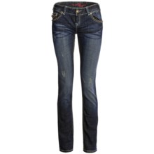 Rock & Roll Cowgirl Heavy Saddlestitch Skinny Jeans - Low Rise (For Women) in 42 Dark Wash - Closeouts