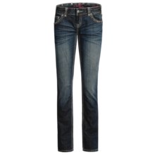 Rock & Roll Cowgirl Hematite Patch Pocket Jeans - Low Rise, Bootcut (For Women) in Dark Wash - Closeouts
