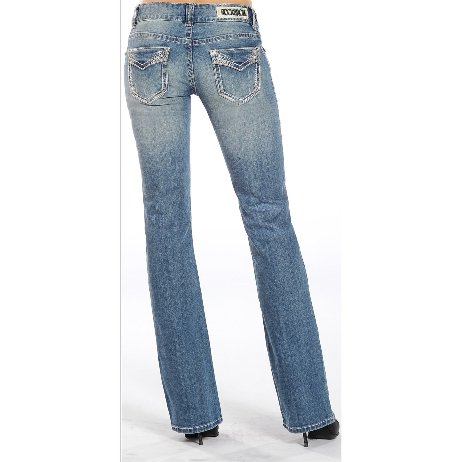 bootcut jeans with rhinestones