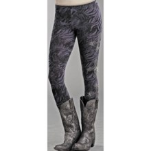 Rock & Roll Cowgirl Rhinestone Leggings (For Women) in Black/Purple - Closeouts